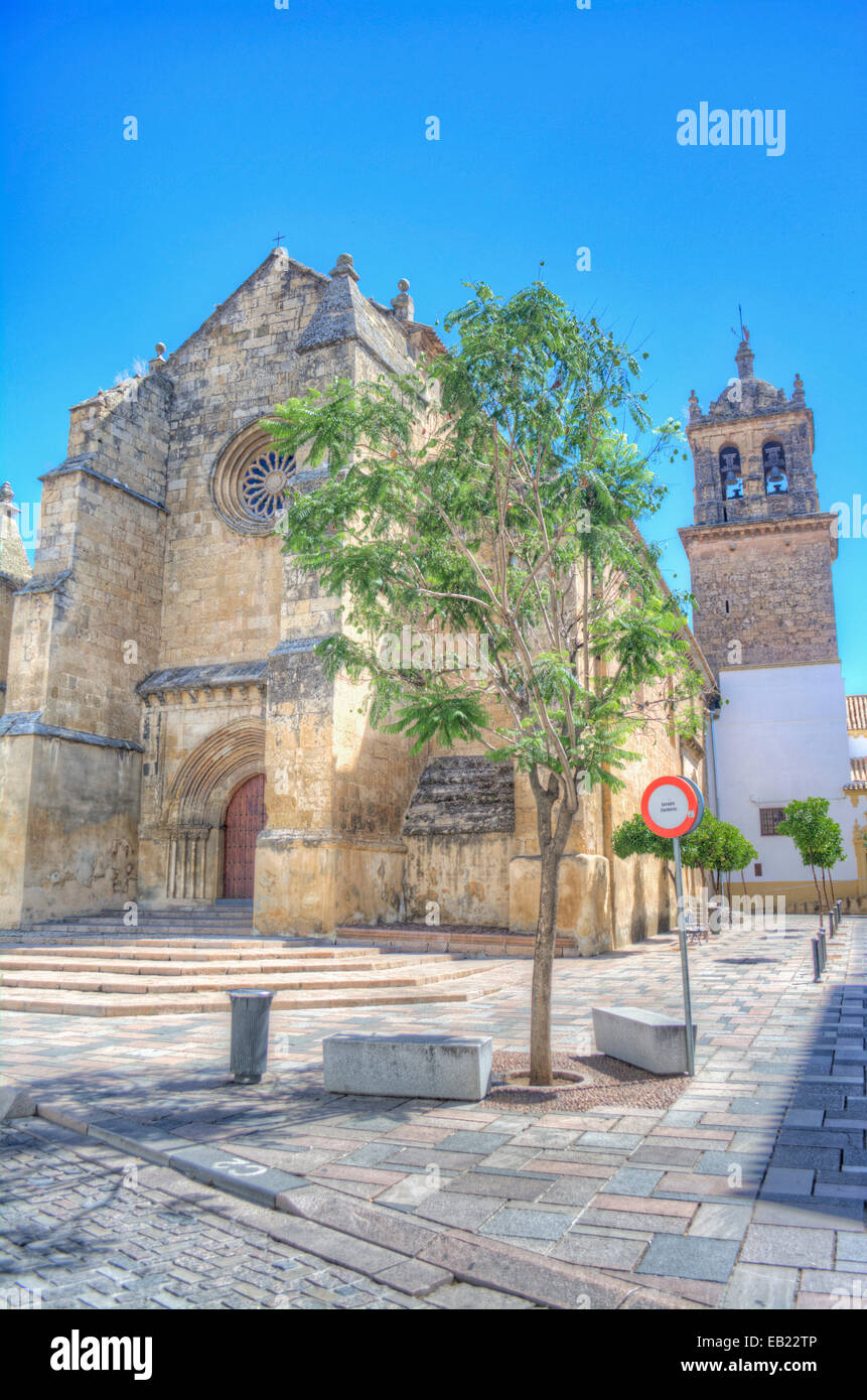 HDr von Santa Marina de Aguas Santas Kirche, Plaza de Santa Marina, Córdoba, Andalusien, Spanien, Europa Stockfoto