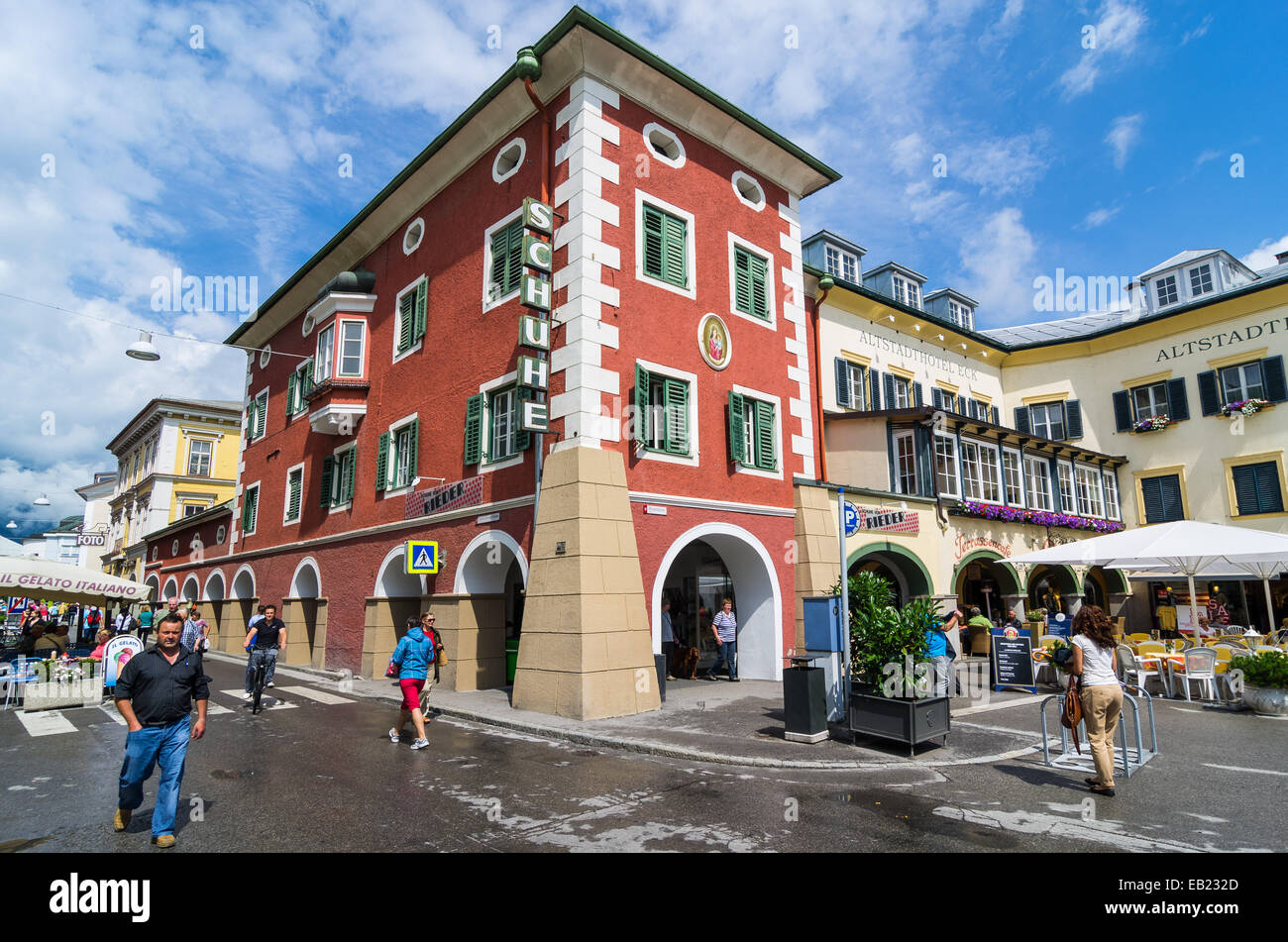 Urbane Teil der österreichischen Alpen. Stockfoto