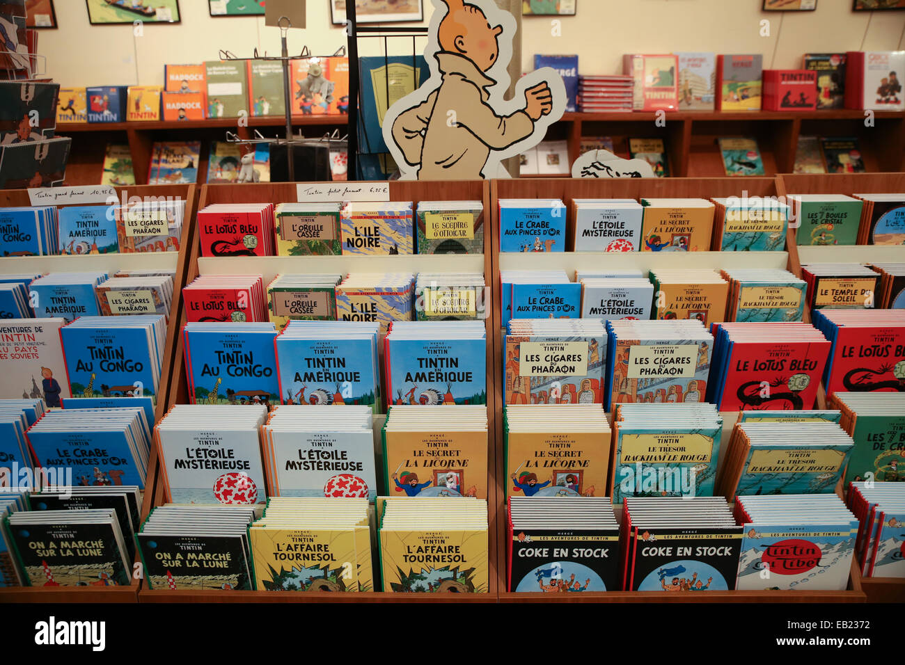 Brüssel Comics Zinn Zinn Stockfoto