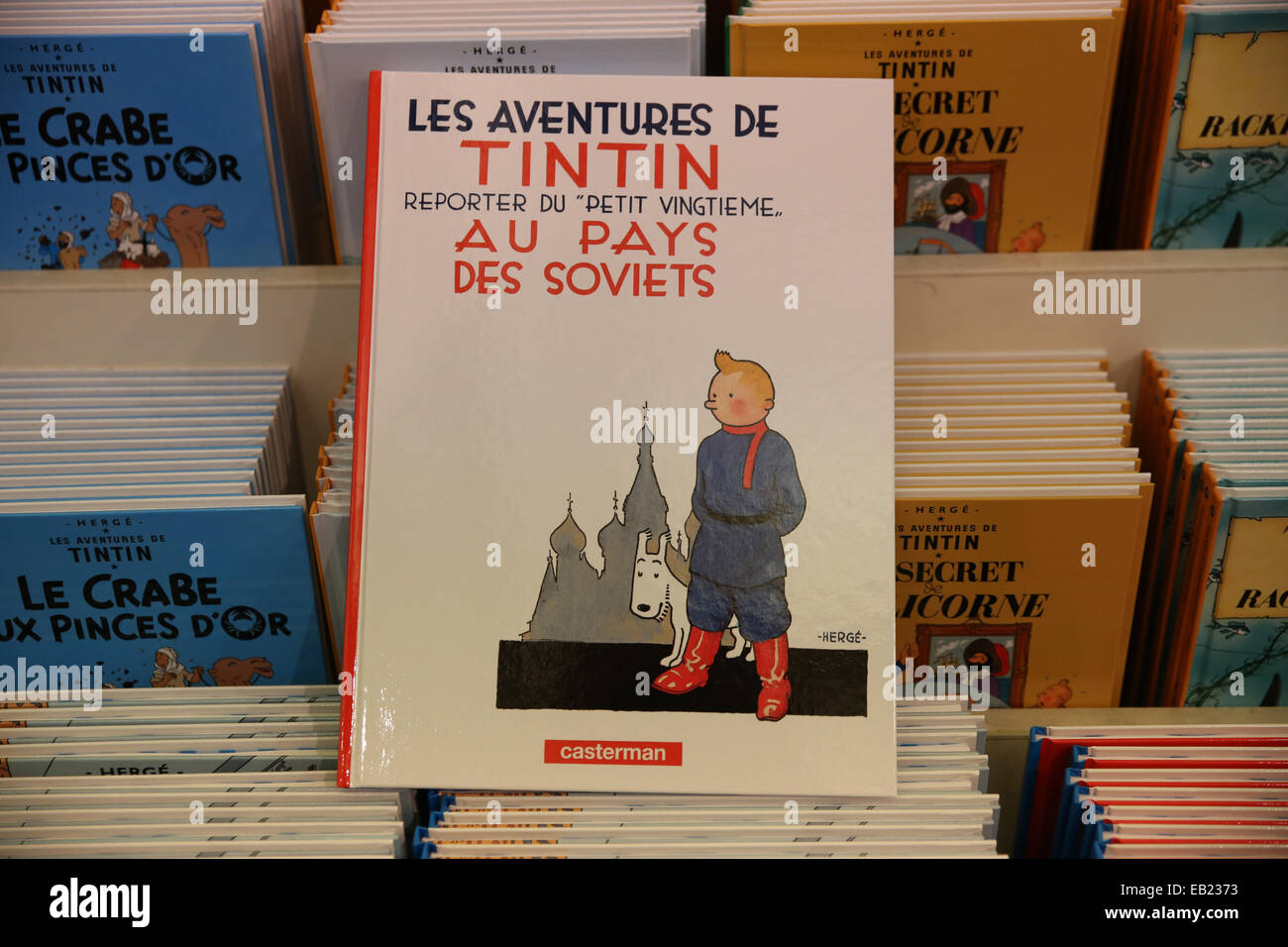 Brüssel Comic Book Store Interieur Stockfoto