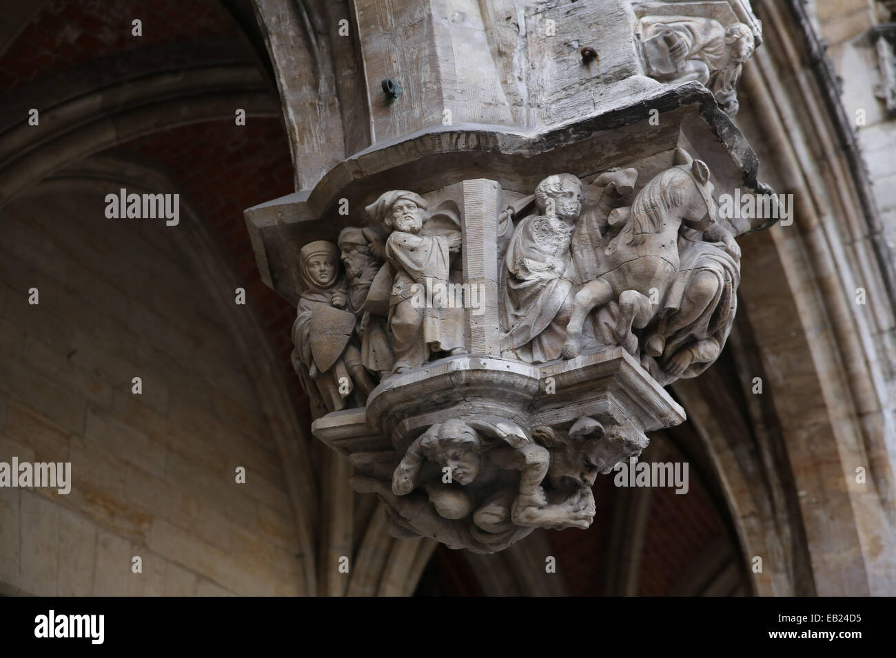 Brüsseler Rathaus Hotel Architektur details Stockfoto