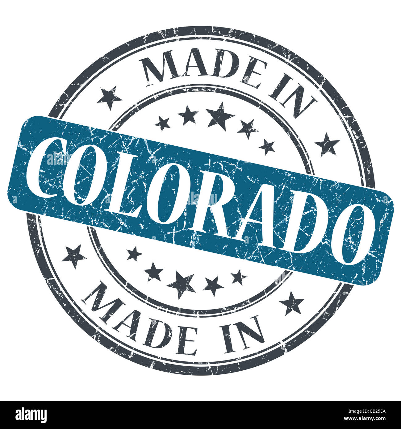 in Colorado blaue Runde Grunge isoliert Stempel gemacht Stockfoto