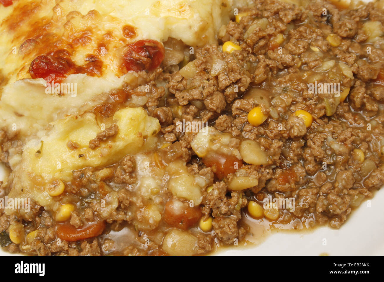 hausgemachte vegetarische Cottage Pie in Schale Stockfoto