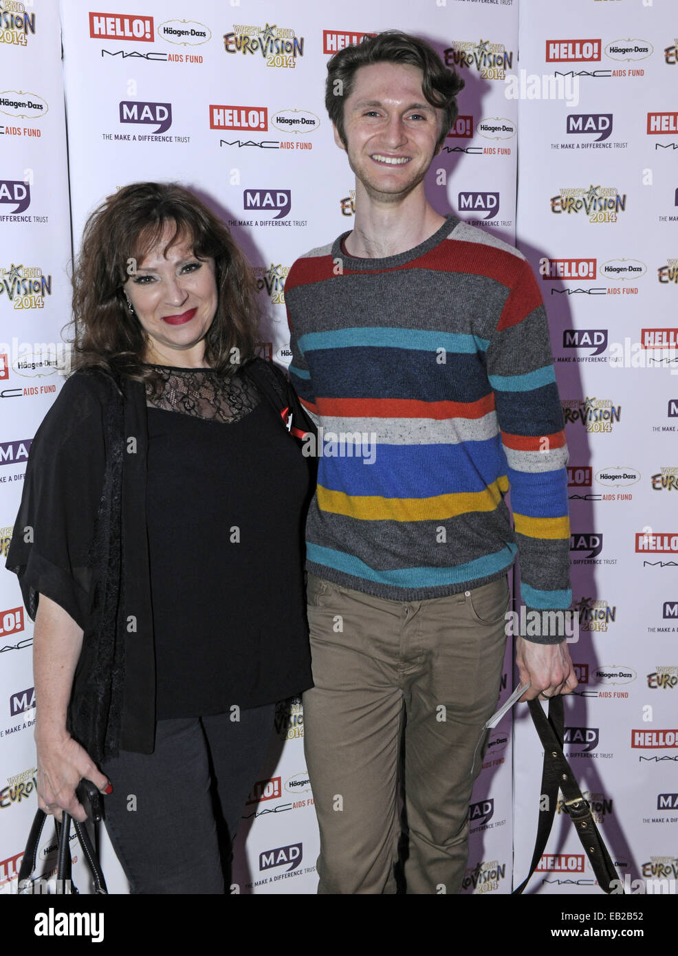 West End Eurovision - 7. MAD Vertrauen HIV/AIDS-Charity-Nacht Featuring: Harriet Thorpe und Sohn wo: London, Vereinigtes Königreich bei: 22. Mai 2014 Stockfoto