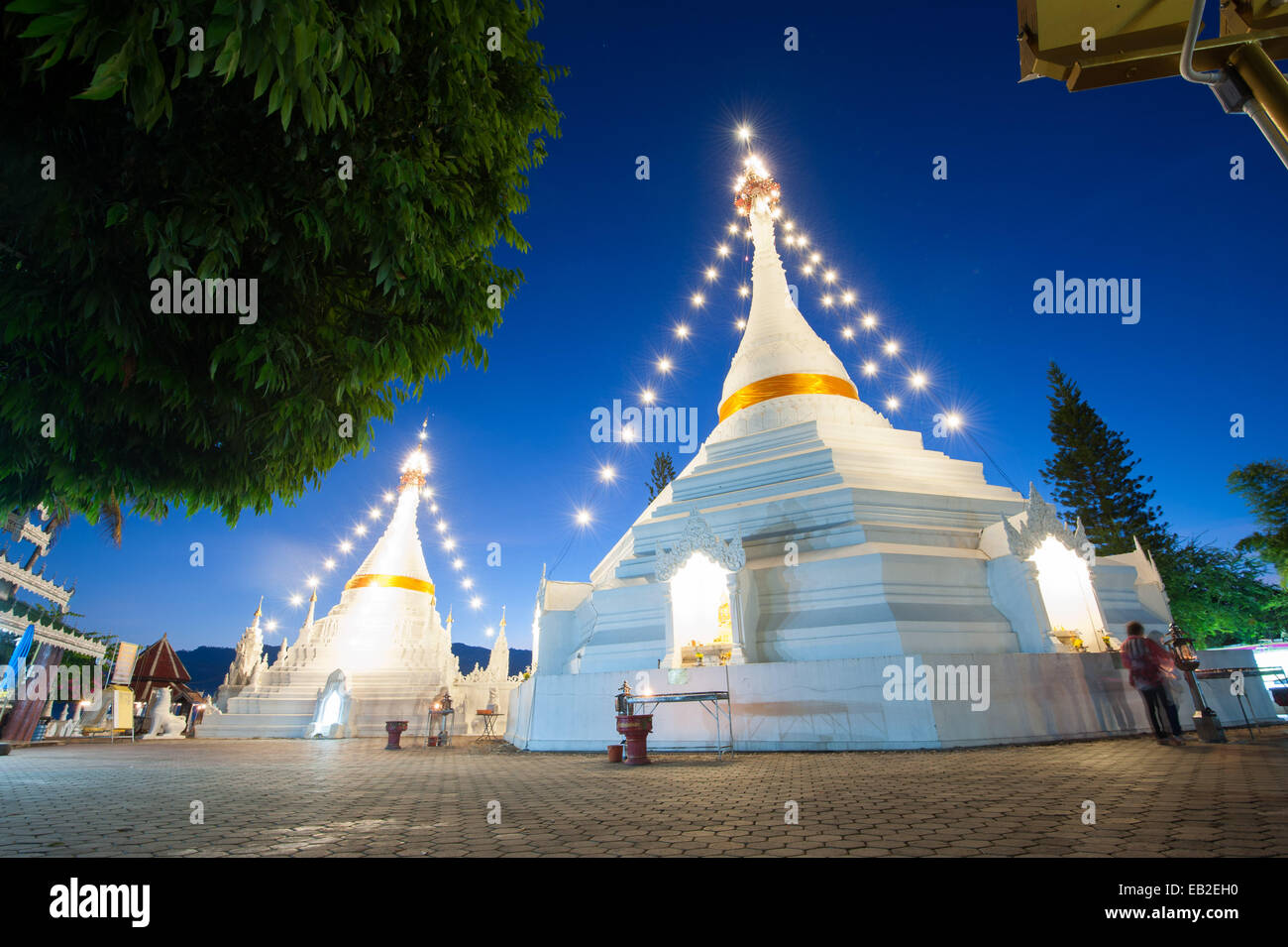 Wat Phra, dass Doi Kong Mu im Morgengrauen Stockfoto