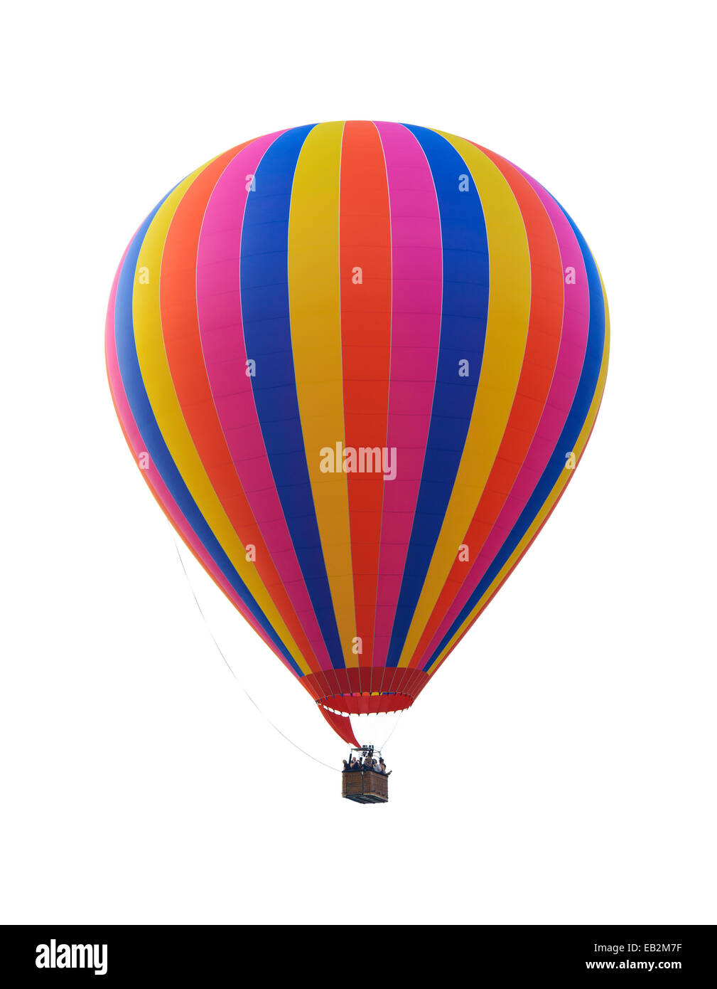 Regenbogenfarbenen Heißluftballon Stockfoto