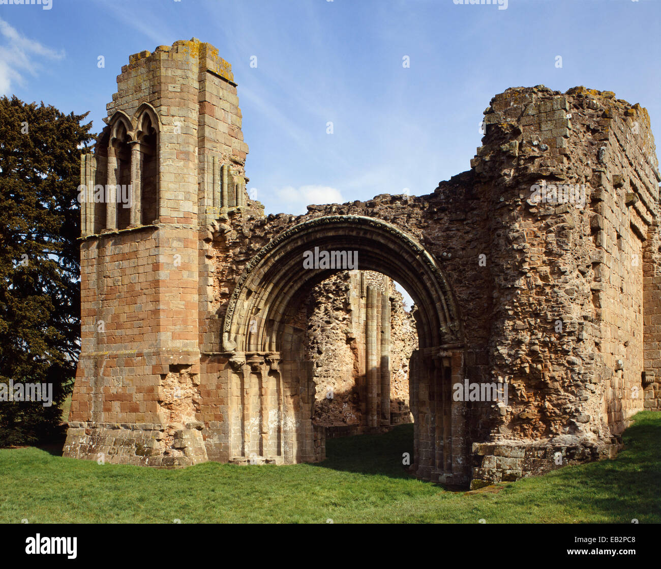 Blick zum westlichen Ende der Kirche, Lilleshall Abbey, Shropshire, UK Stockfoto