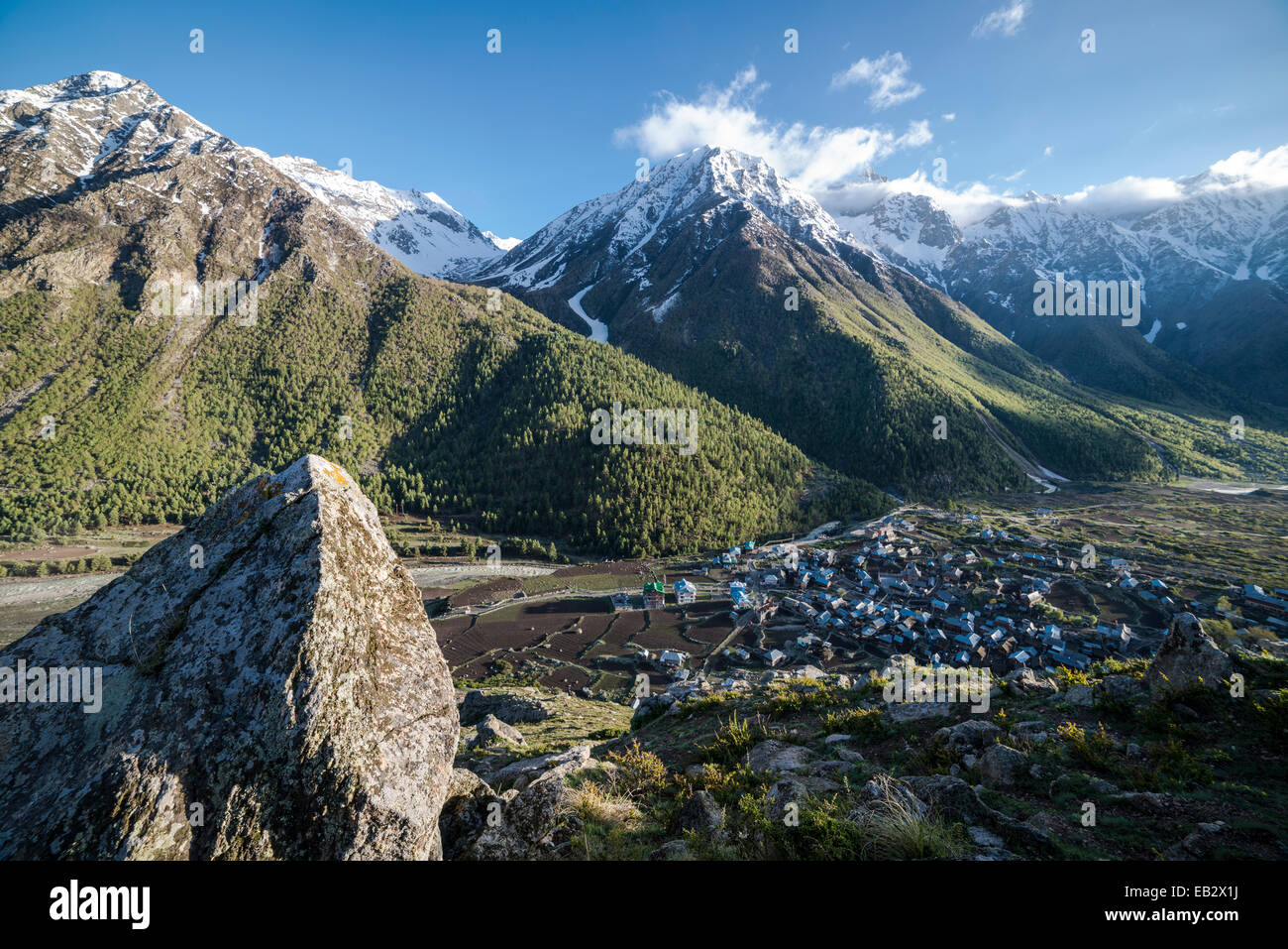 Chitkul Dorf, Sangla Tal, Chitkul, Himachal Pradesh, Indien Stockfoto
