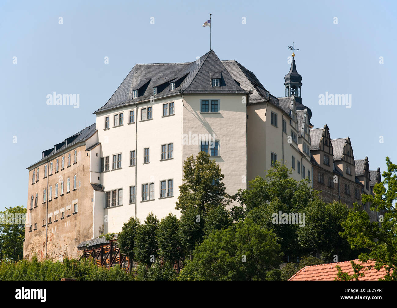 Oberes Schloss, obere Burg, Greiz, Thüringen, Deutschland Stockfoto