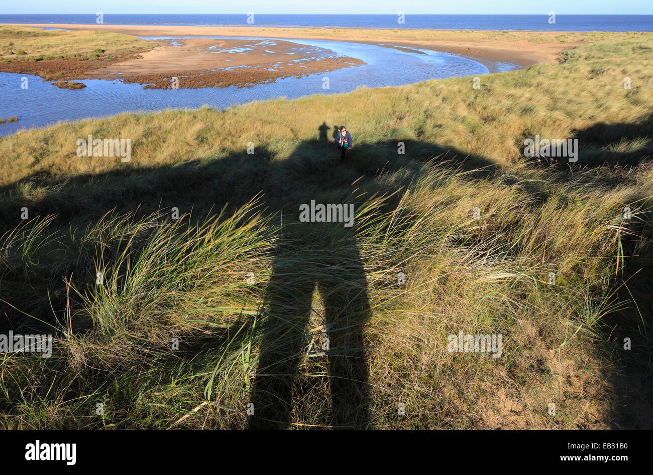 Der Schatten eines Fotografen in die Fotografie. Stockfoto