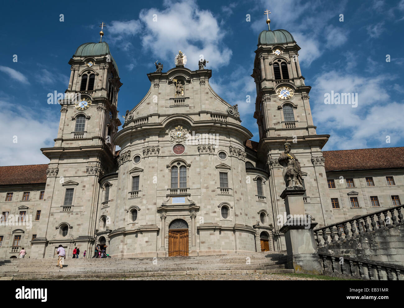 Kloster Einsiedeln Abtei, Einsiedeln, Kanton Schwyz, Schweiz Stockfoto