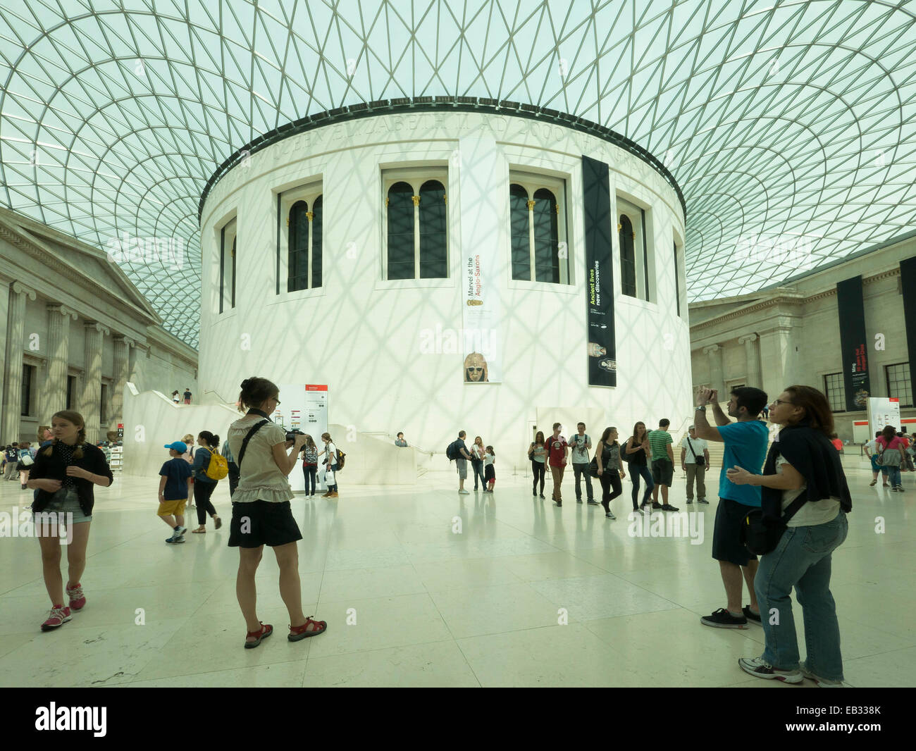 Die Bahnhofshalle im British Museum, London Stockfoto