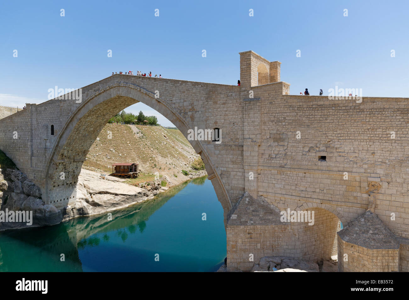 Malabadi Brücke über den Fluss oder Malabadi Köprüsü über Batman Fluss, Silvan, Diyarbakır Provinz Stockfoto