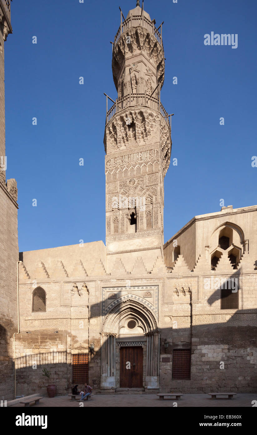 Außenfassade, Madrasa von Sultan al-Naisr Muhammad, Kairo, Ägypten Stockfoto