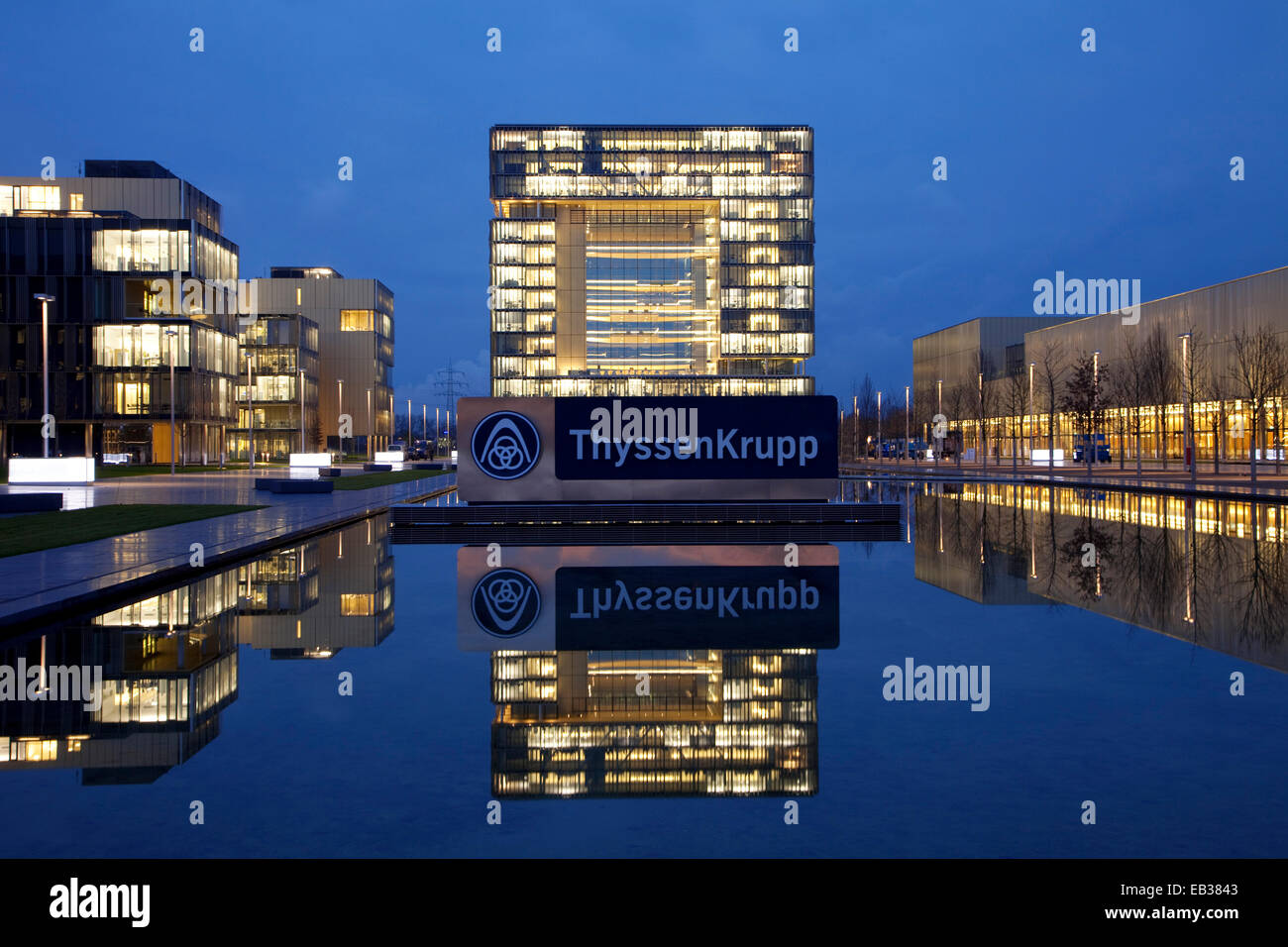 ThyssenKrupp AG Unternehmenszentrale, Essen, Ruhrgebiet, Nordrhein-Westfalen, Deutschland Stockfoto