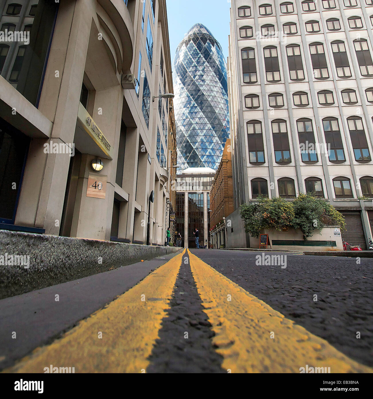Gherkin Building, London, England, Vereinigtes Königreich Stockfoto