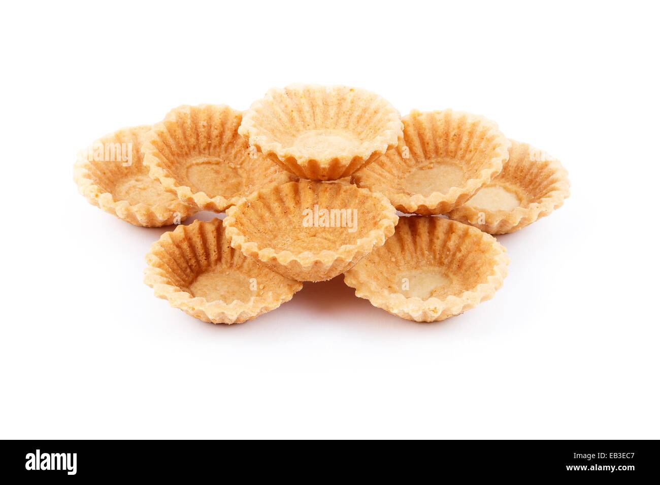 Hausgemachte Kekse auf einem weißen Hintergrund Stockfoto