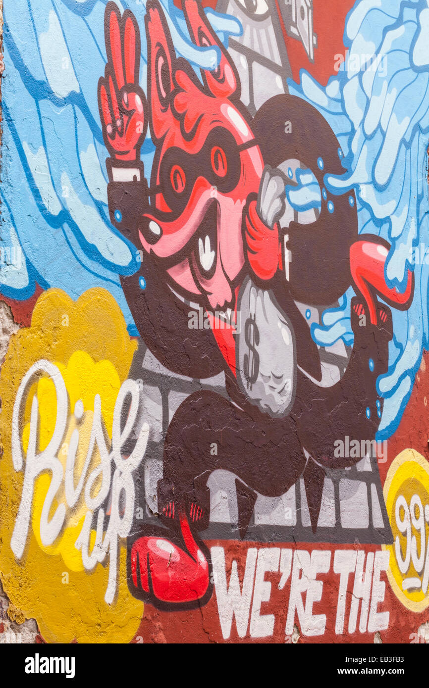 Graffiti in den Straßen von Venedig, Italien. Stockfoto