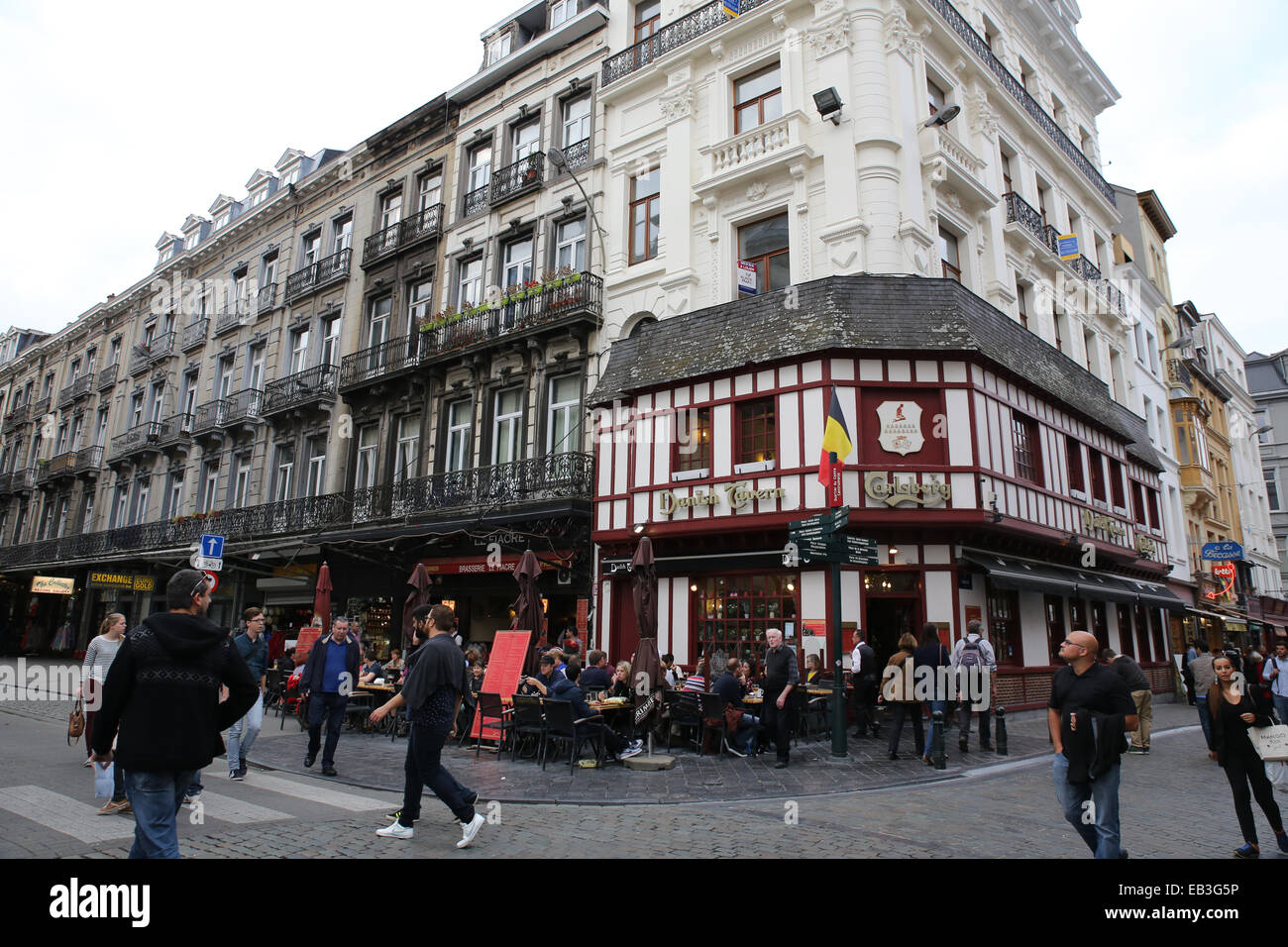 Brüssel-Pub-außen Stockfoto