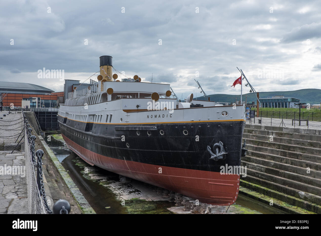 SS Nomadic Dampfschiff gebaut von Harland &amp; Wolff in Belfast Nordirland Stockfoto