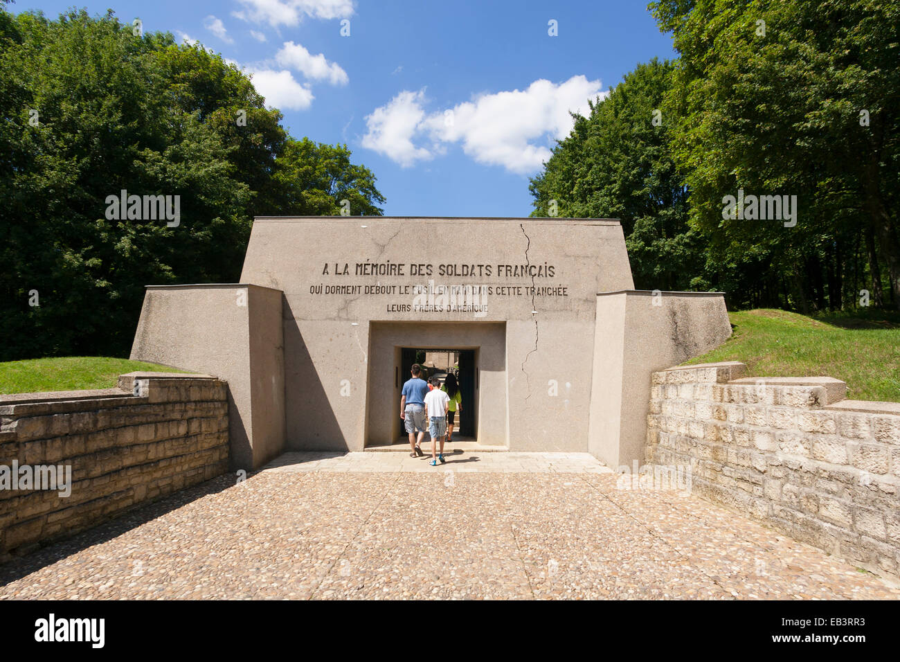Die Bajonett-Graben. Verdun, Frankreich. Stockfoto