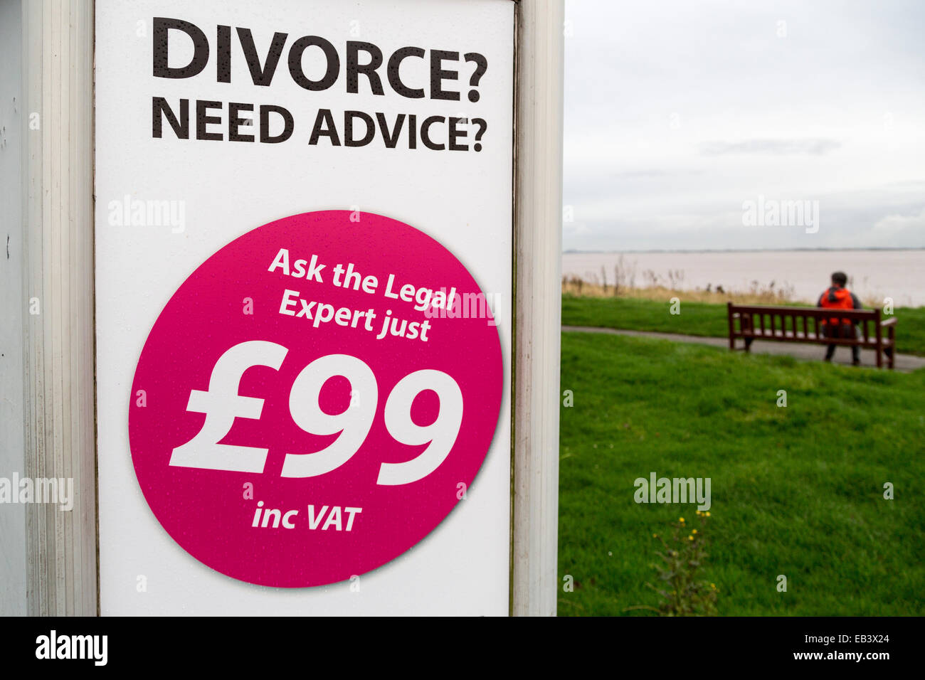 Scheidung-rechtliche Werbung, England, UK Stockfoto