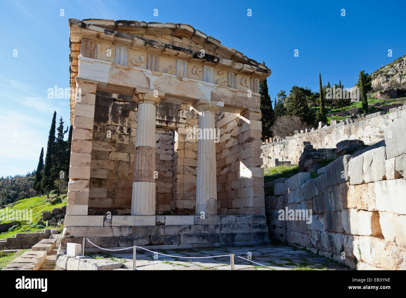 Antiken Stätte von Delphi. Griechenland. Stockfoto