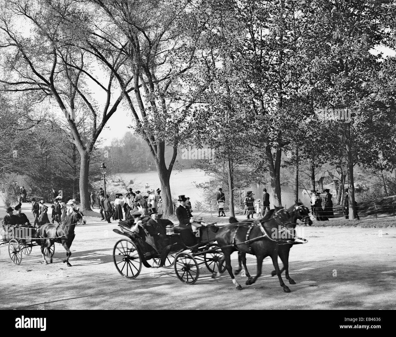 Der See, Central Park, New York, ca. 1905 Stockfoto