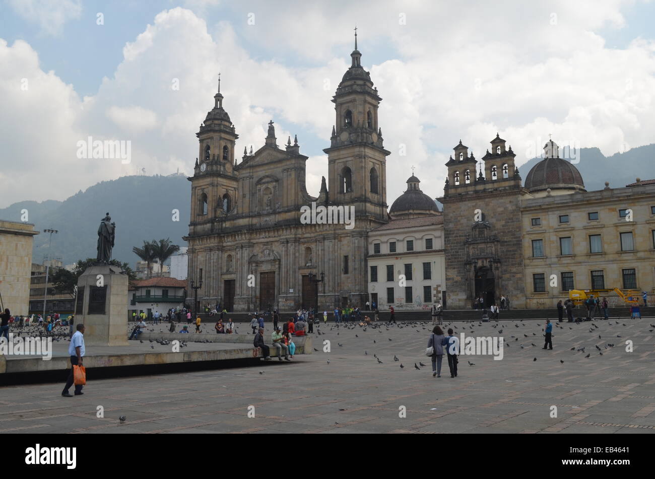 Das Erzbistum Kathedrale von Bogotá, eine römisch-katholische Kathedrale in Plaza Bolivar, Bogota, Kolumbien Stockfoto
