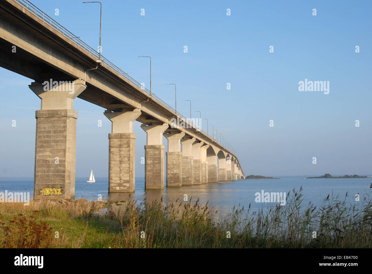 Blick auf Öland-Brücke Stockfoto