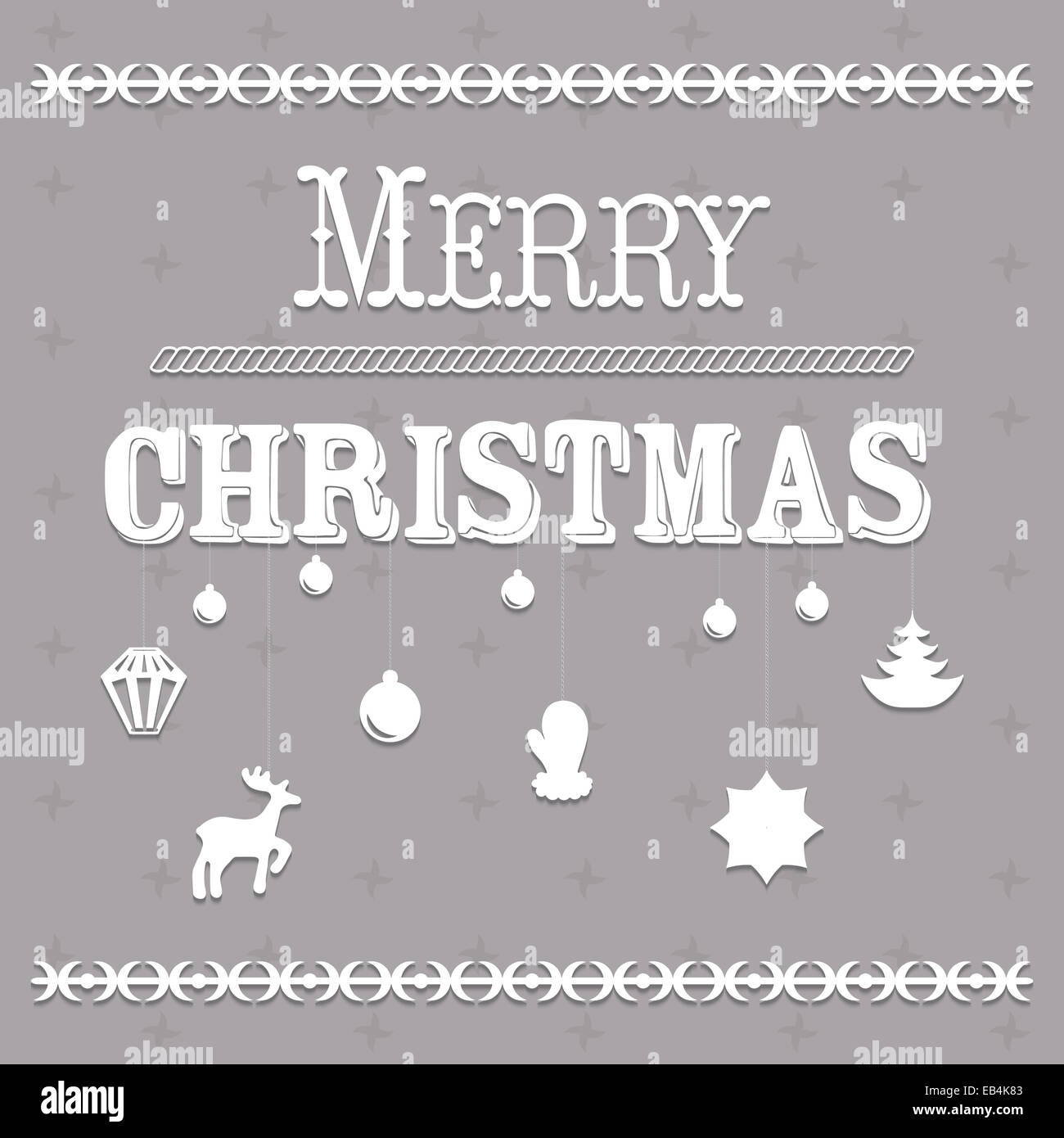 Typografische Weihnachten Text und Design illustration Stockfoto