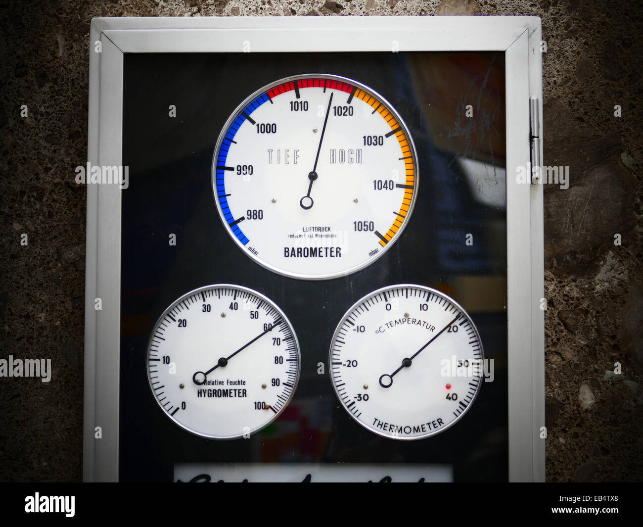 Barometer Temperatur Thermometer Hygrometer Stockfoto