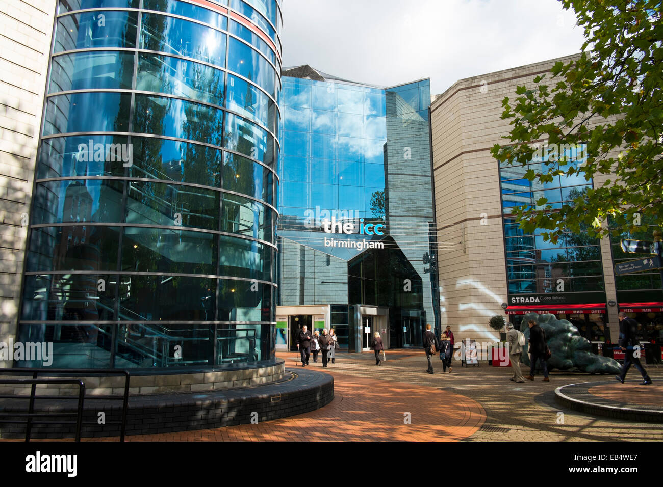 Brindley Place Eingang in das International Convention Centre, Birmingham, West Midlands, England, UK Stockfoto