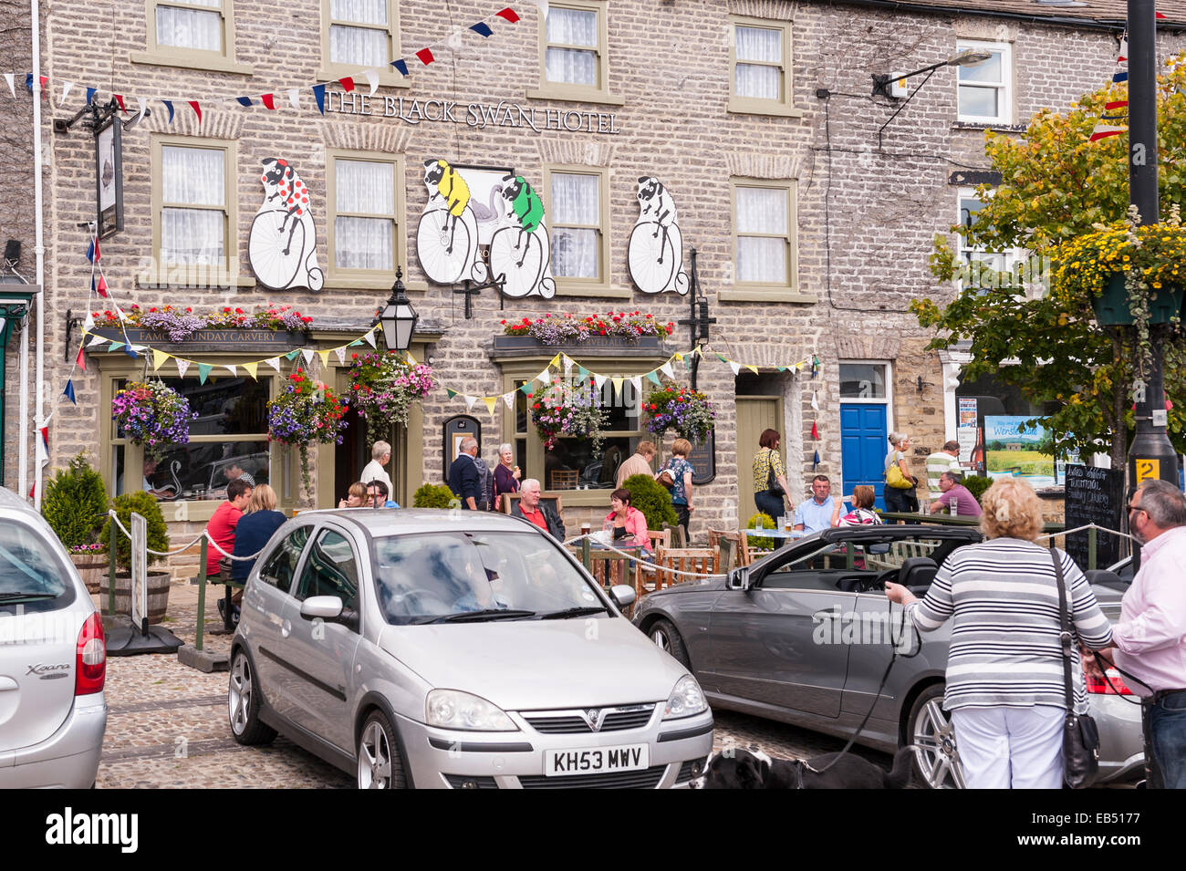 Das Black Swan Hotel in Leyburn, der Yorkshire Dales Yorkshire, England, England, Uk Stockfoto