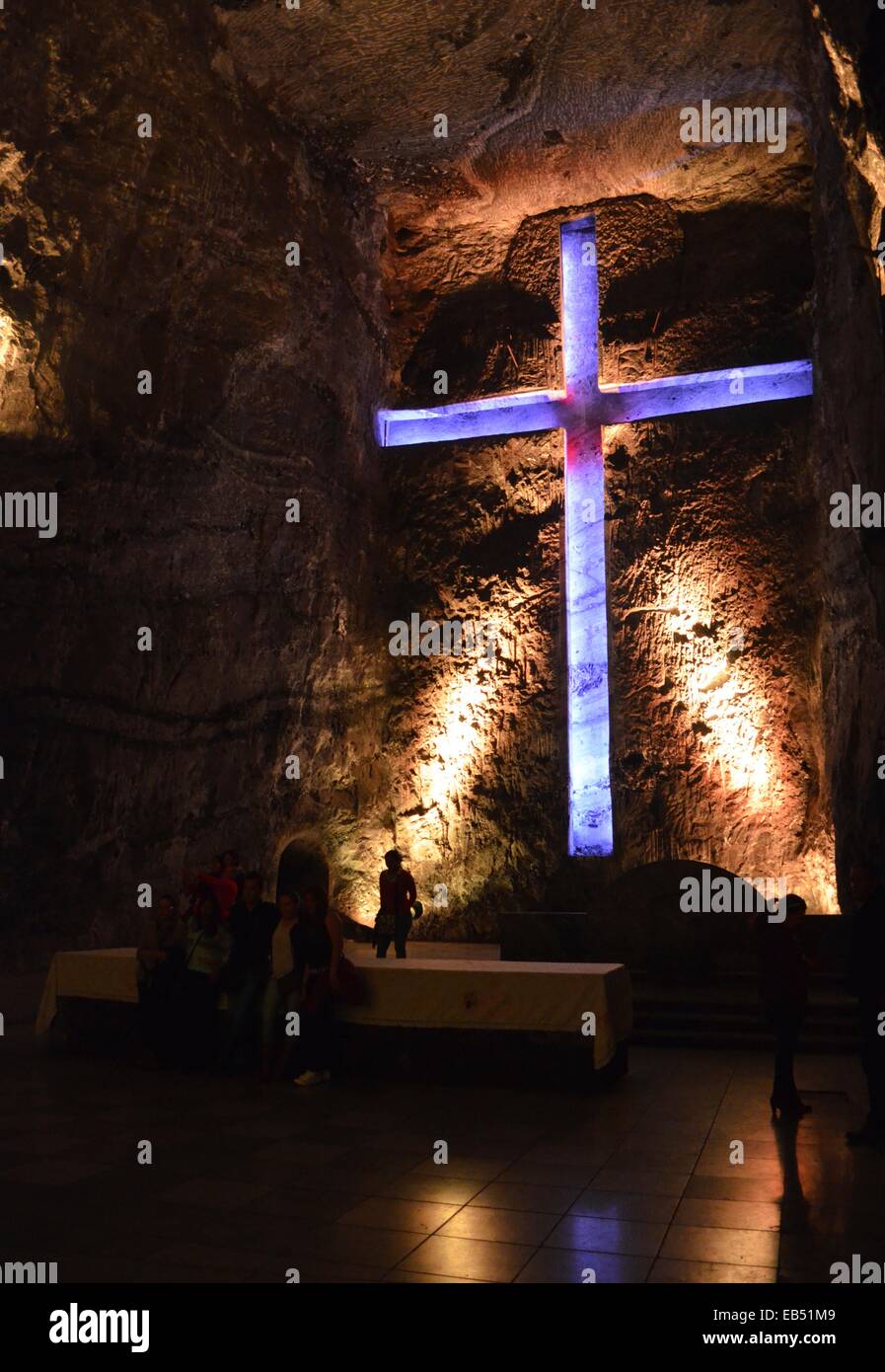 Faszinierende und weitläufigen unterirdischen Salz-Kathedrale in Zipaquira, nahe am meisten besuchte Touristenattraktion in Bogota, Kolumbien Stockfoto