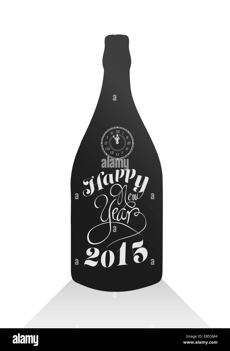 Silvester-Nachricht auf Sektflasche Vektor Stock Vektor