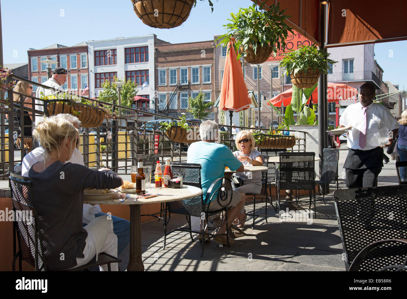 Sidewalk Café Restaurant in New Orleans Louisiana USA Stockfoto