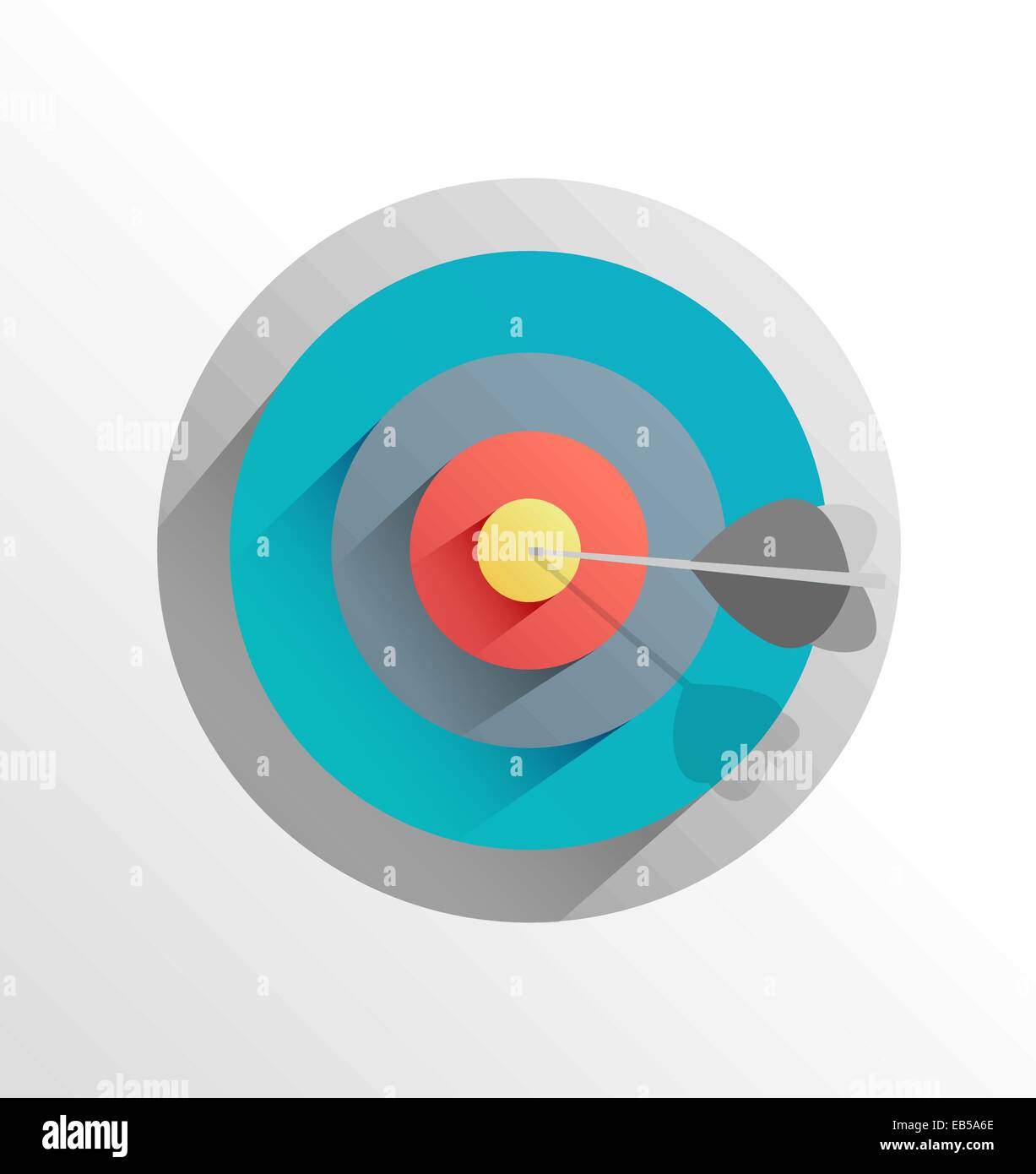 Pfeil im Bulls Eye Ziel Stock Vektor