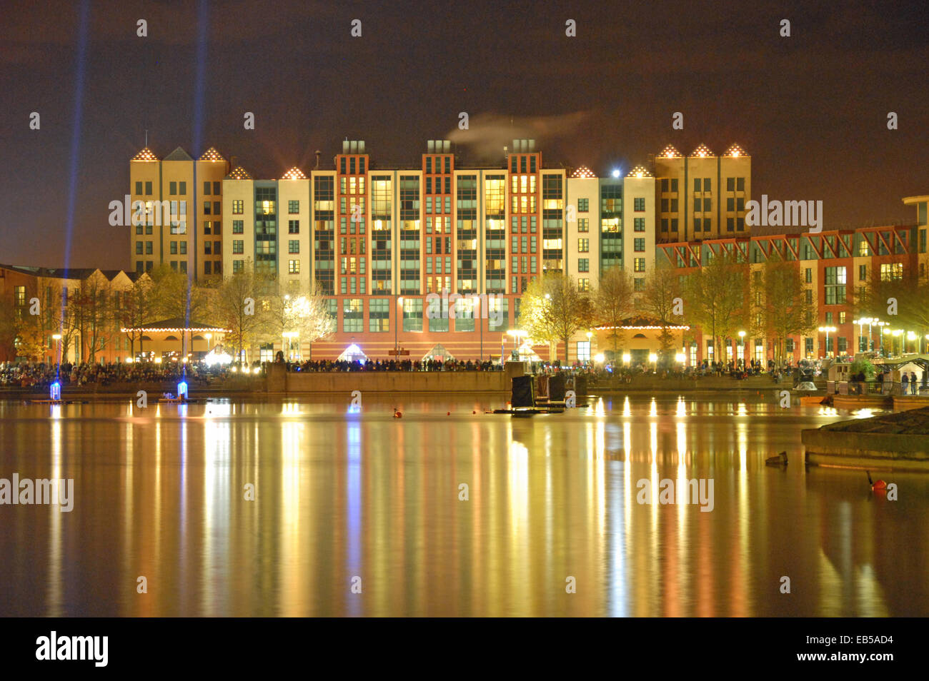 Hotel New York - in der Nacht - Disneyland Paris Stockfoto