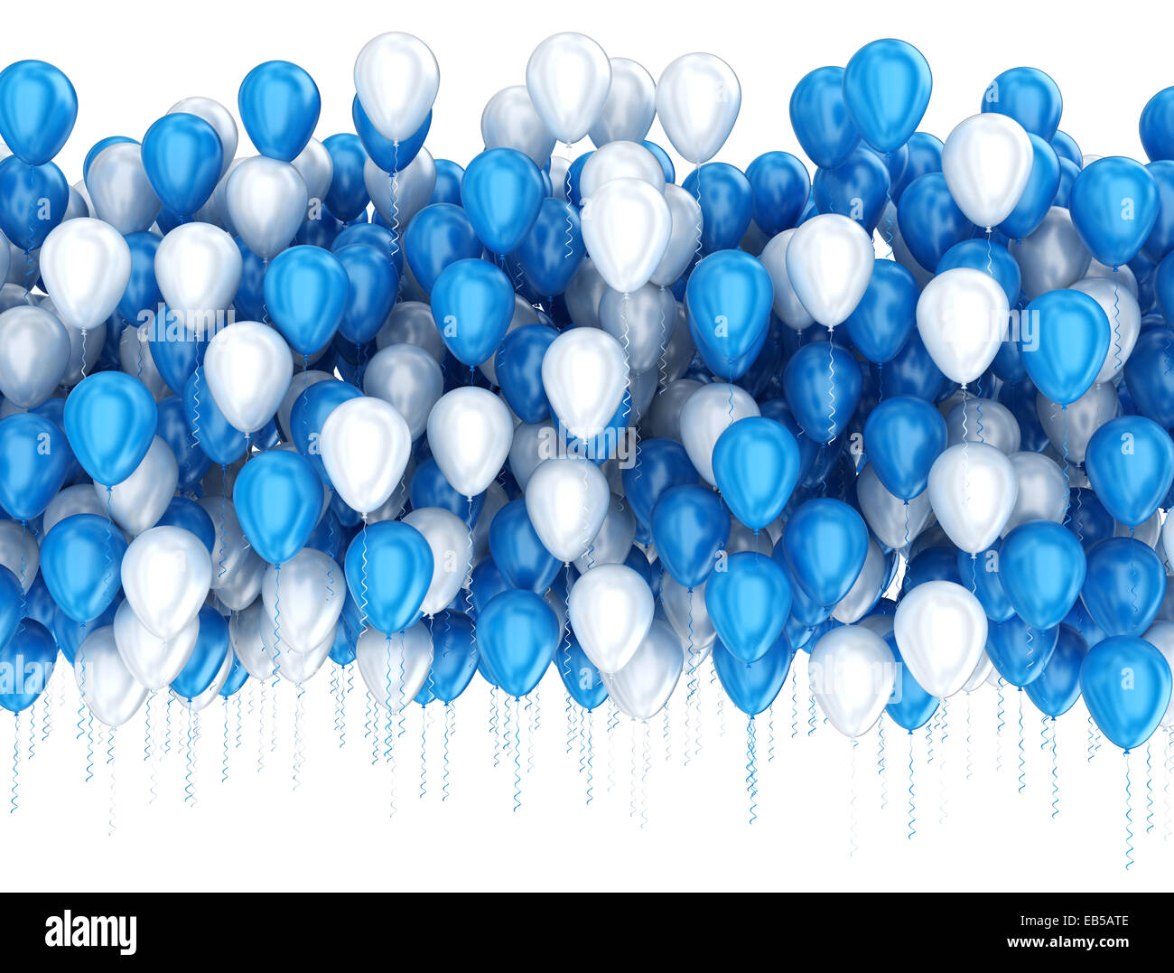 Party Feier Ballons isoliert auf weiss Stockfoto