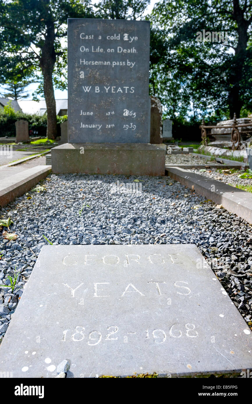 William Butler und George Yeats Grab in Gegend, Co. Slico, Irland Stockfoto