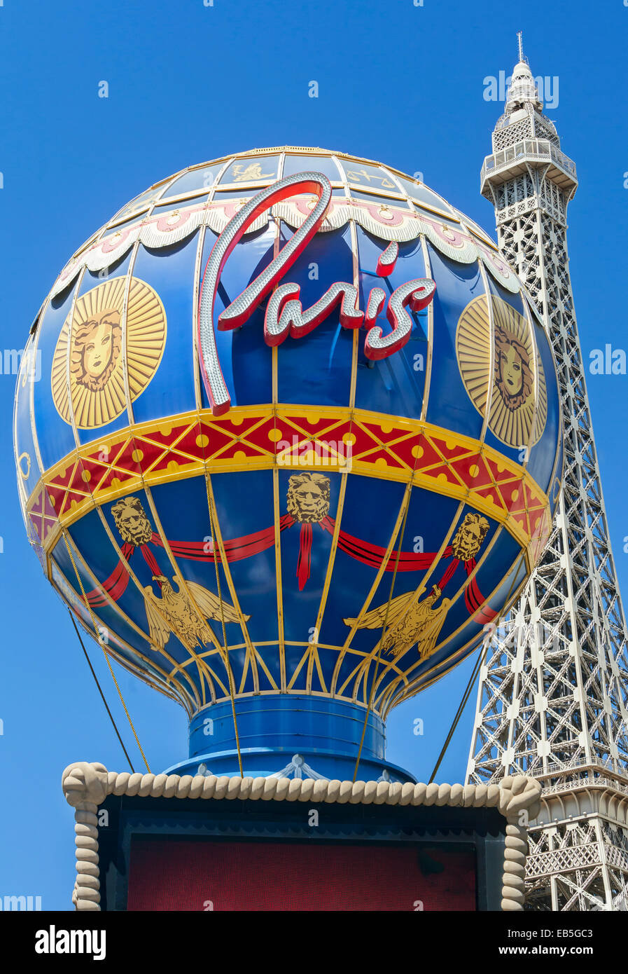 Das Paris Resort and Casino auf dem Las Vegas Blvd, Las Vegas, Nevada. Stockfoto