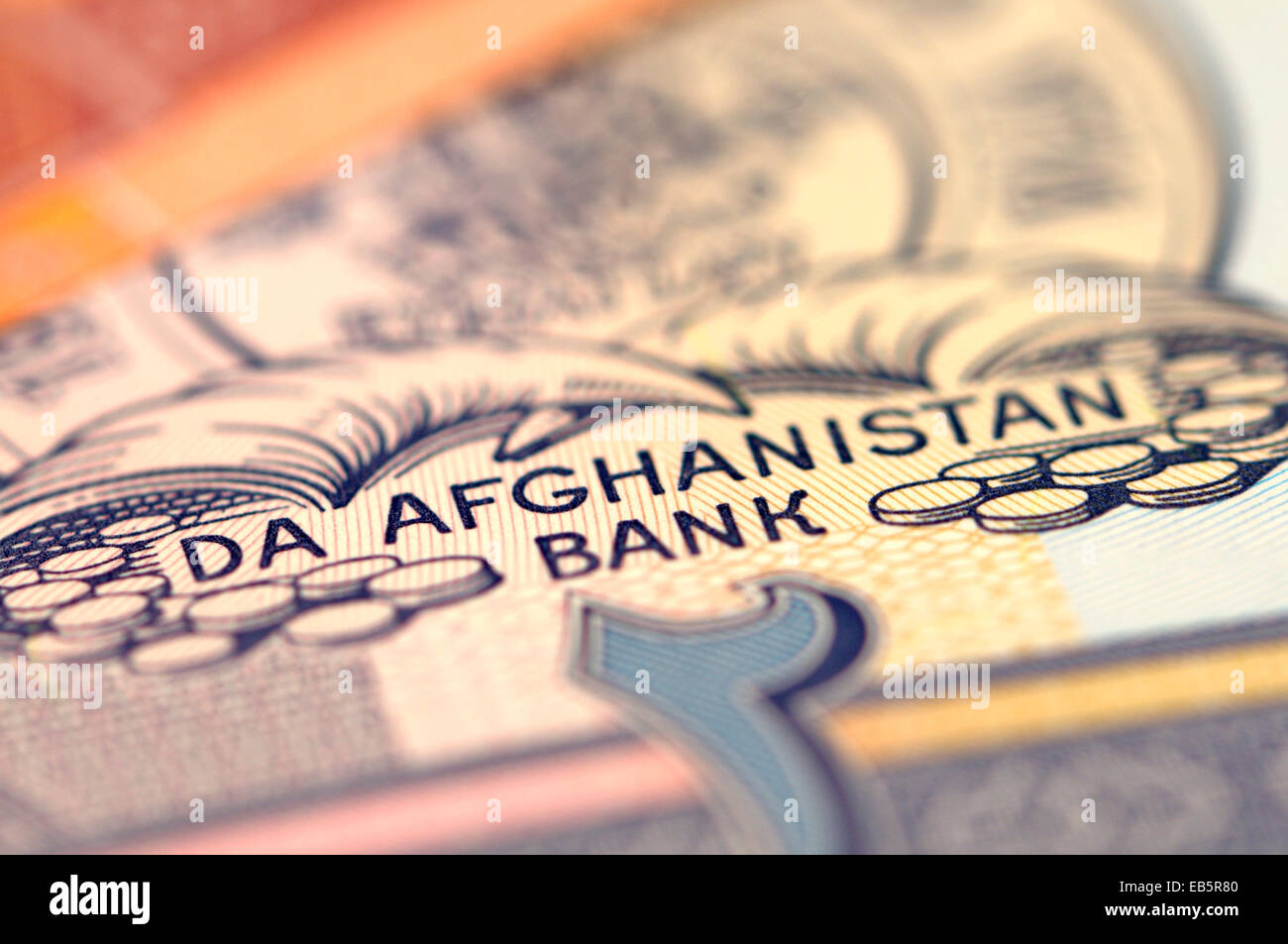 Afghanischen Banknoten - Bank von Afghanistan Stockfoto