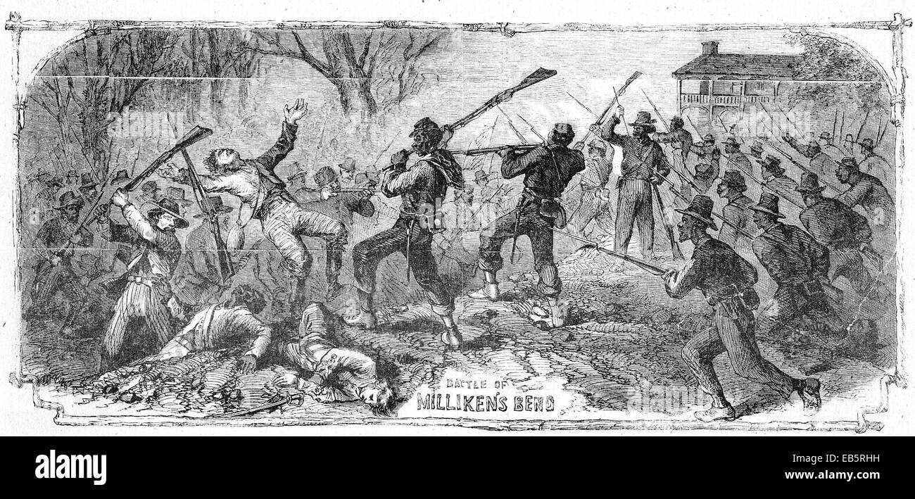 AMERICAN CIVIL, Krieg: Schlacht von MILLIKEN ist biegen, 7. Juni 1863 Stockfoto