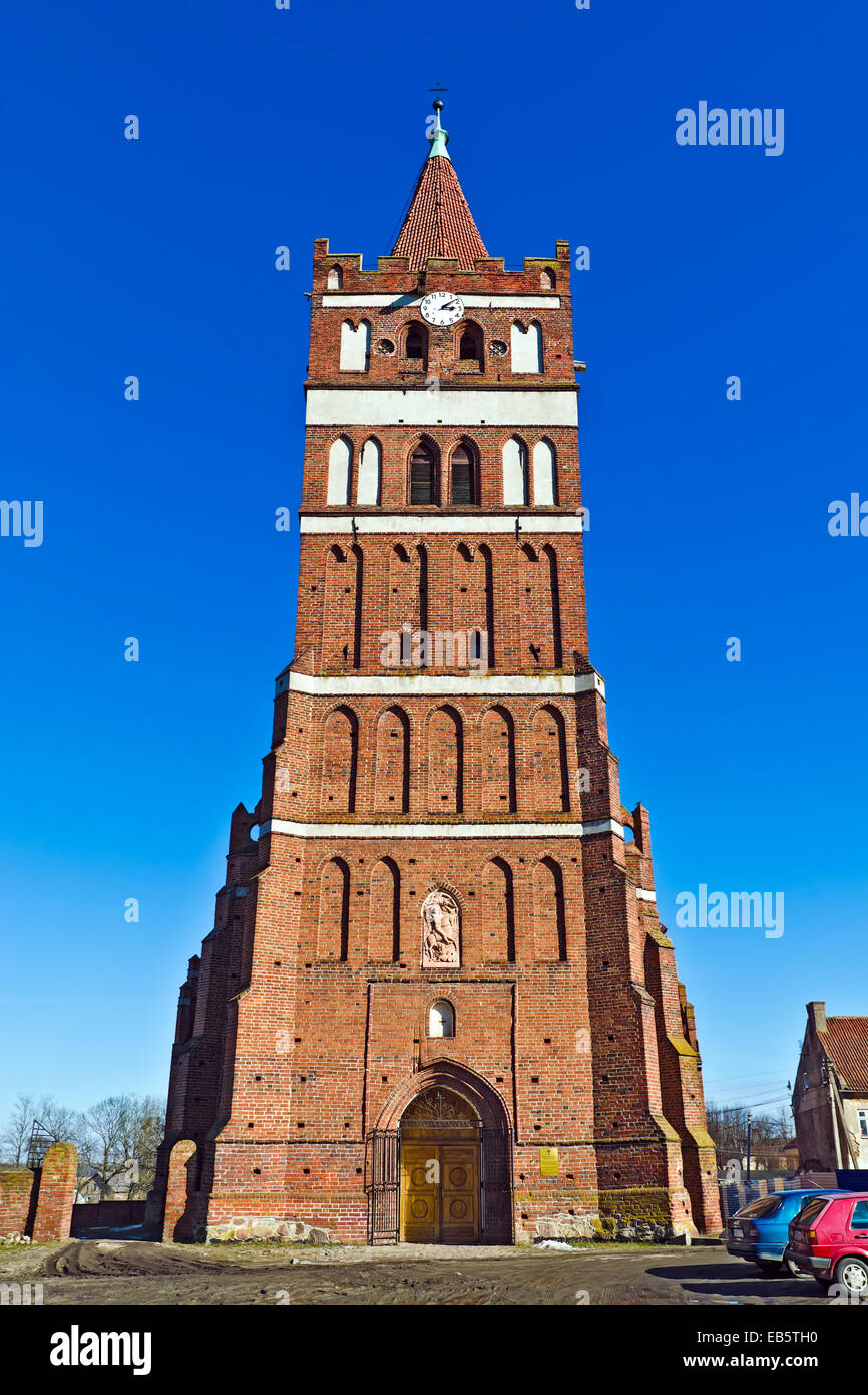 St. Georgskirche (Kirche Friedland) - gotische Tempel aus dem 14. Jahrhundert. Stadt Pravdinsk (vor 1946 Friedland), Kaliningrad Stockfoto