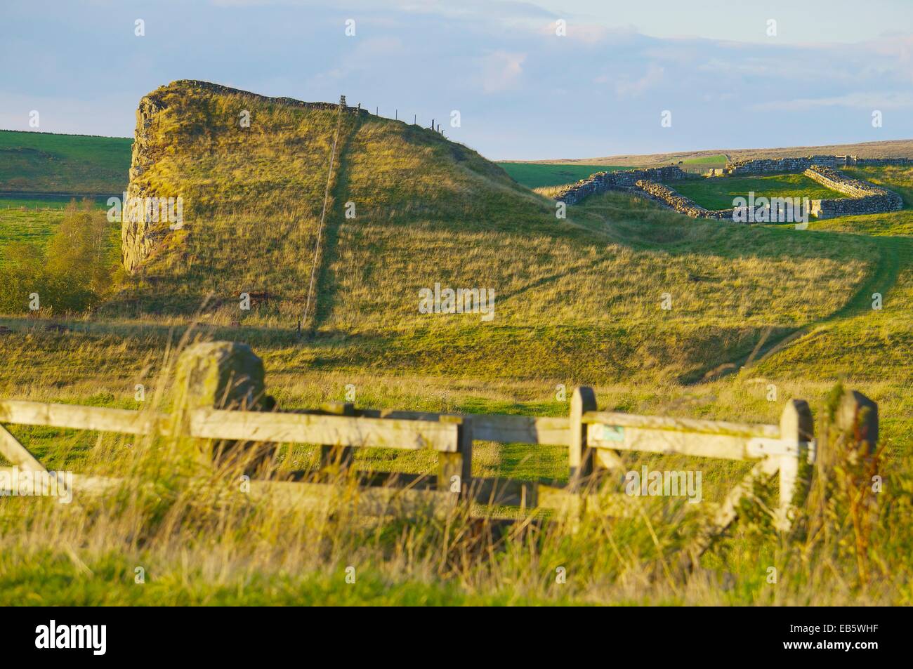 Cawfields & Milecastle 42 am Hadrianswall National Trail, Northumberland England Vereinigtes Königreich Großbritannien Stockfoto