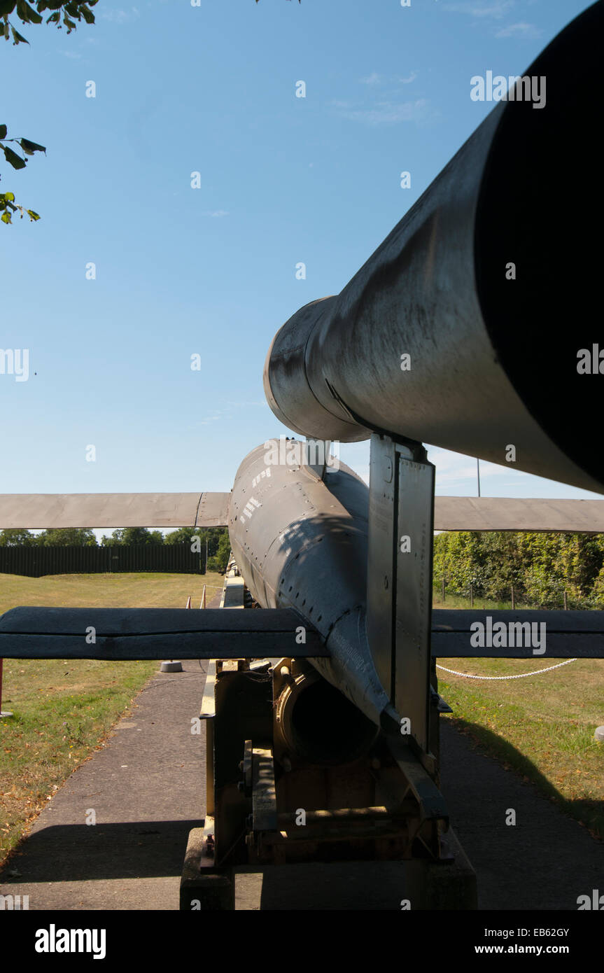 V1-Rakete Replik im Duxford Stockfoto