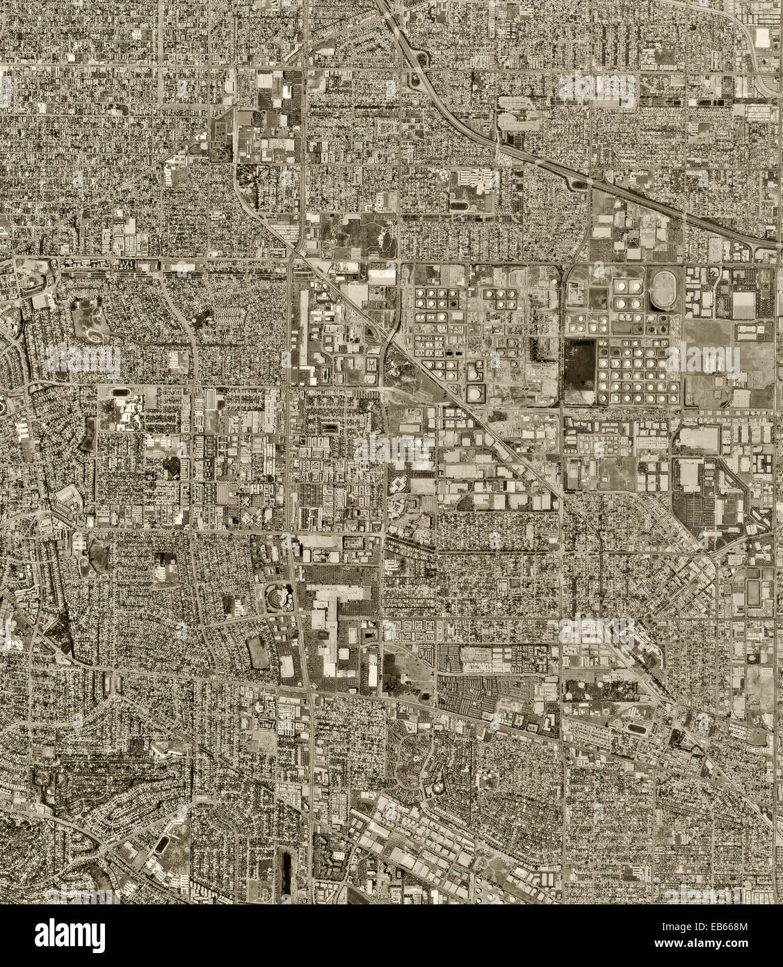 historische Luftaufnahme Torrance, Los Angeles County, Kalifornien, 1994 Stockfoto