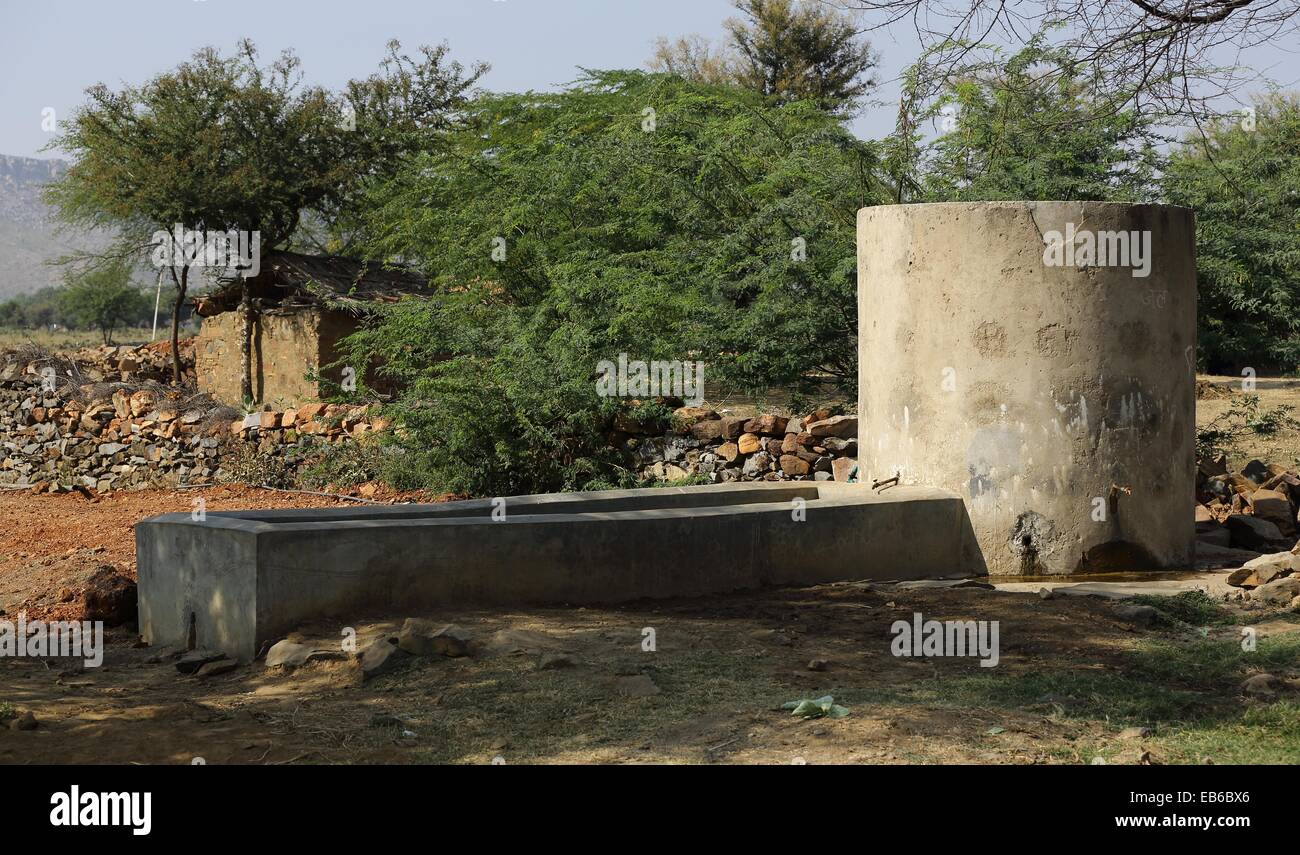 Vorratsbehälter für Wasser Rajasthan Indien Stockfoto