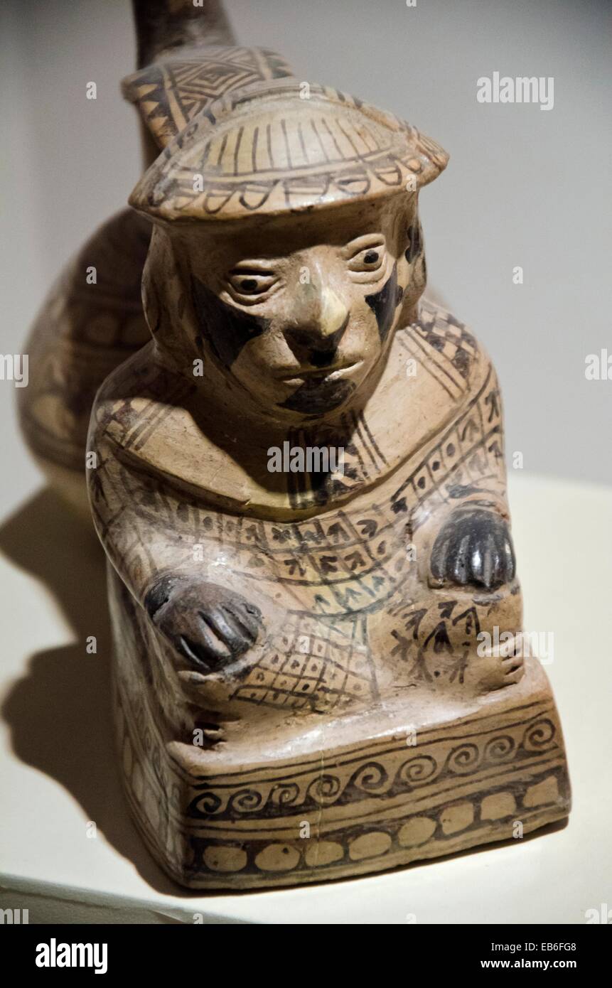 Keramikgefäß Chimú Kultur 1100 AD-1470 AD Perú Stockfoto